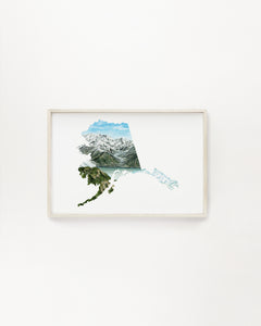 Alaska Wrangell-St. Elias National Park Watercolor Painting, Wrangell-St. Elias Souvenir