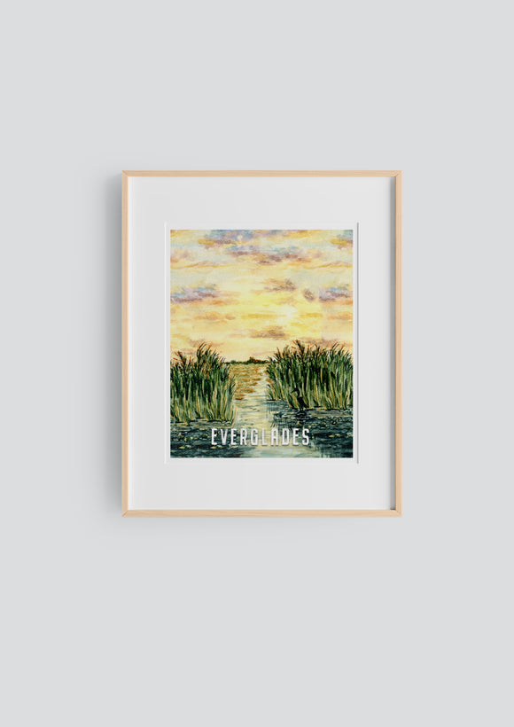 National Park Poster, Watercolor Art National Parks 16x20