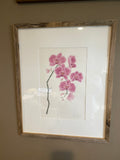 Orchids Original Painting Mated and framed to size 16x20