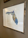 Florida Biscayne National Park Original Painting Mated and framed to size 16x20