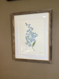 Forget Me Nots Original Painting  Mated and framed to size 11x14
