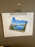 Oregon Crater Lake National Park Original Painting Mated to size 16x20
