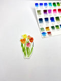 Tulip Sticker, Tulip decal for water bottles, Tulip Art