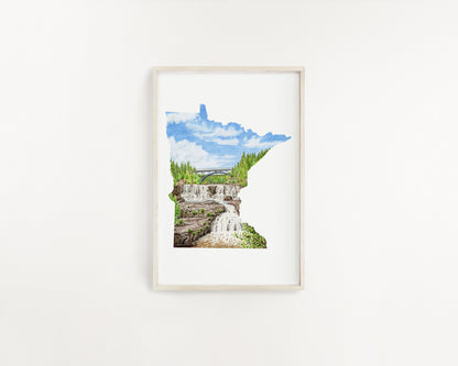 Minnesota Watercolor Painting, Voyageurs National Park Art, Voyageurs Souvenir Print