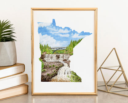 Minnesota Watercolor Painting, Voyageurs National Park Art, Voyageurs Souvenir Print