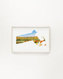 Massachusetts in the Fall Watercolor Painting, Berkshire Massachusetts