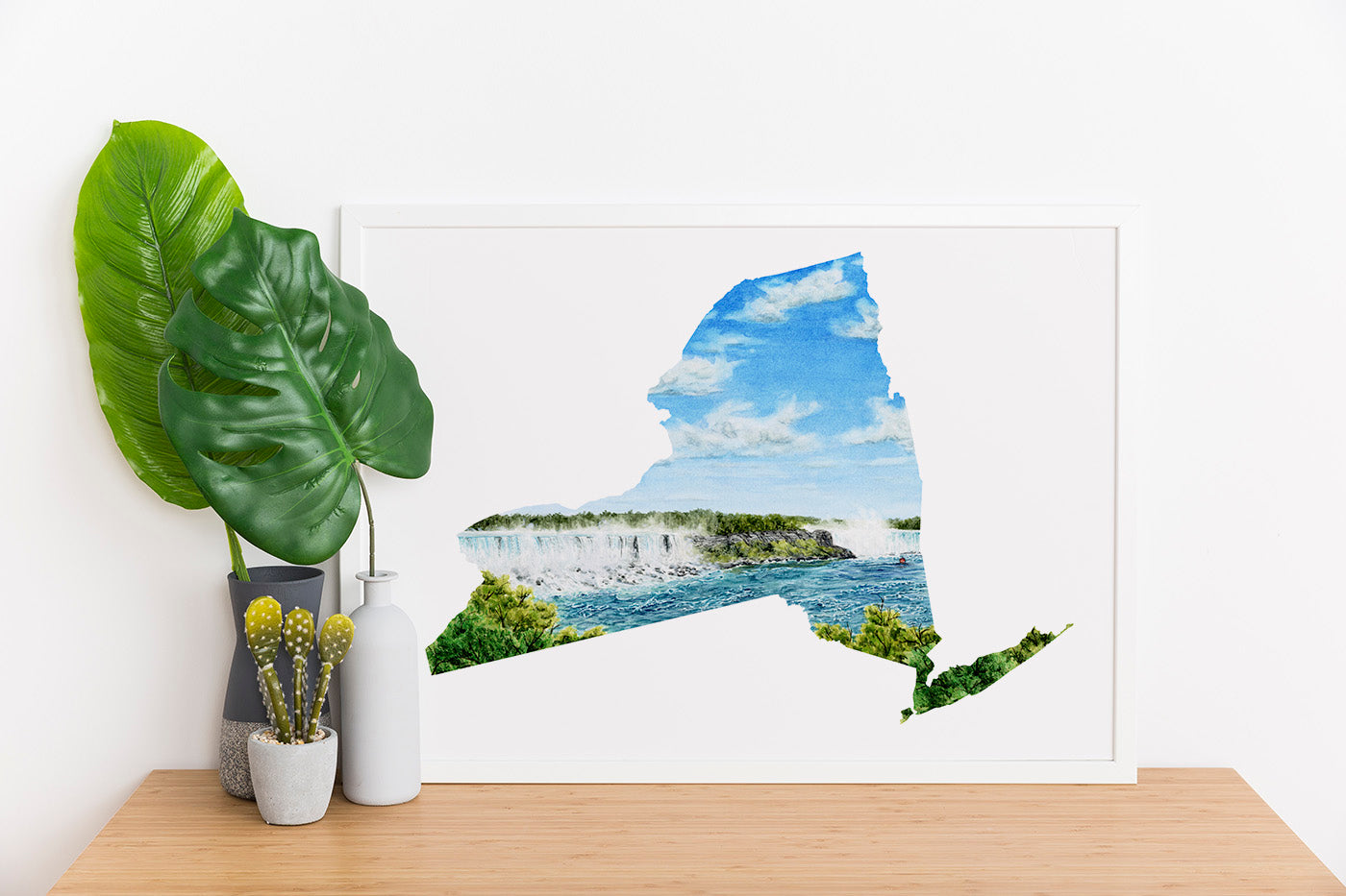 New York Painting, Niagara Falls Print, New York State Art
