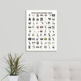 National Parks Sticker Tracker 18x24