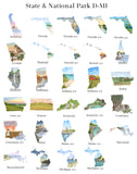 Custom Watercolor State Print, Custom State Art, Custom Country, Commission State or Country Art
