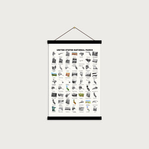 National Parks Sticker Tracker 18x24