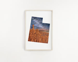 Utah Bryce Canyon National Park Watercolor Painting, Bryce Canyon National Park, Thor's Hammer Utah Print