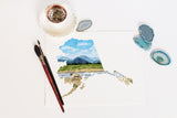 Alaska Kobuk Valley National Park Watercolor Painting, Alaska Print, Alaska Souvenirs Emilie Taylor Art