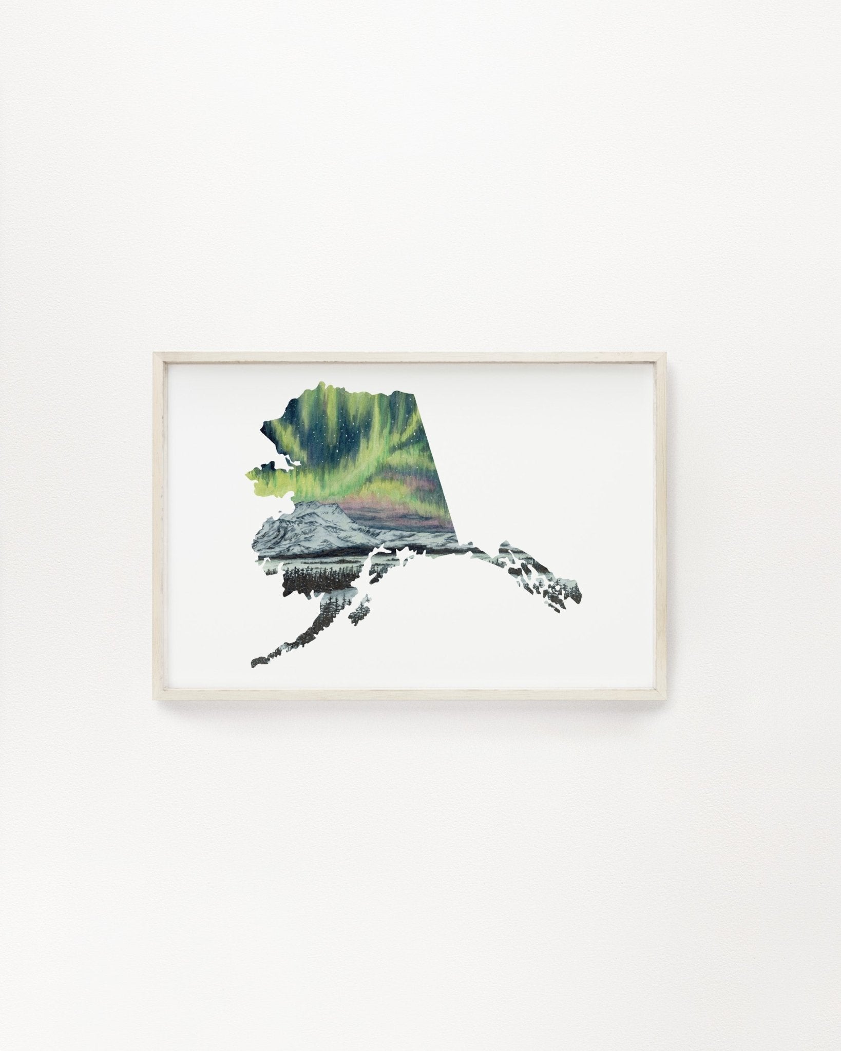 Alaska Wrangell - St. Elias National Park Watercolor Painting, Wrangell - St. Elias Souvenir Emilie Taylor Art