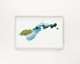 American Samoa Watercolor Painting, National Park of American Samoa Art print Emilie Taylor Art