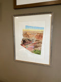Arizona Grand Canyon National Park Original Painting Mated and framed to size 16x20 Emilie Taylor Art