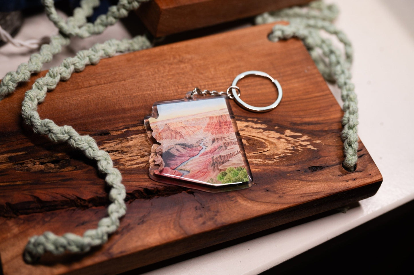 Arizona Keychain, Grand Canyon National Park Keychain, Arizona Artwork Souvenirs Emilie Taylor Art