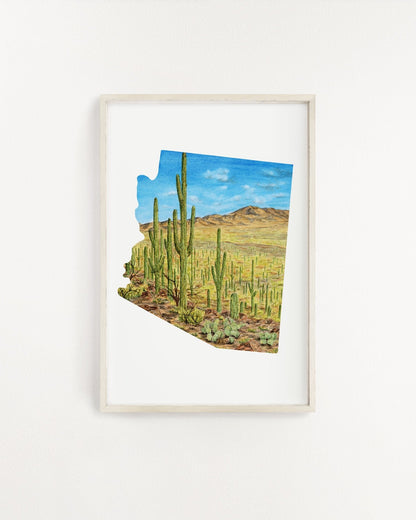 Arizona Petrified Forest National Park Watercolor Painting, Petrified Forest Souvenir Emilie Taylor Art