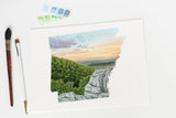 Arkansas Watercolor Print, Hot Springs National Park Painting, Arkansas State Art, Arkansas Painting Emilie Taylor Art