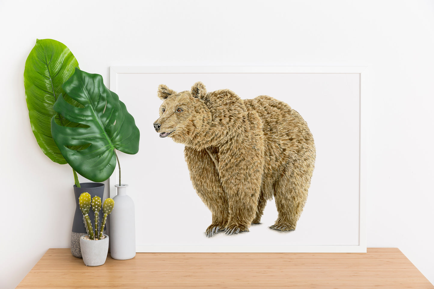 Grizzly Bear Print | Watercolor Brown Bear Painting