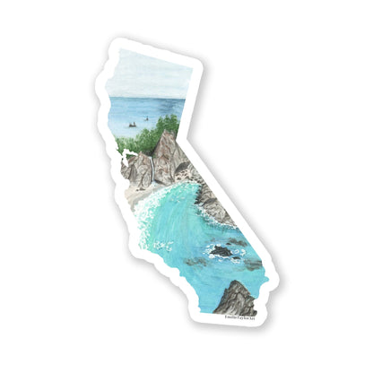 California Decal, Watercolor California Sticker, CA Car Decal, State Sticker, Waterproof Decal Emilie Taylor Art