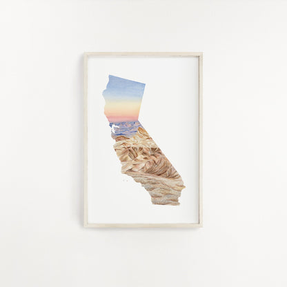 California Lassen Volcanic National Park Watercolor Print, California Lassen Volcanic Souvenir Emilie Taylor Art