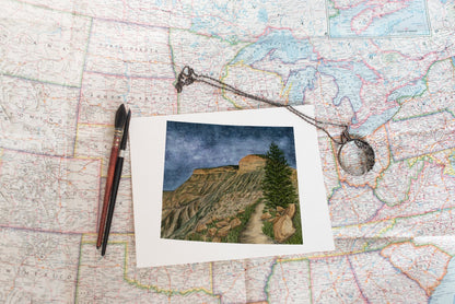 Colorado Great Sand Dunes National Park, Colorado Watercolor Painting, Great Sand Dunes Souvenir Emilie Taylor Art