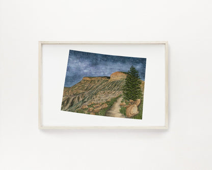 Colorado Great Sand Dunes National Park, Colorado Watercolor Painting, Great Sand Dunes Souvenir Emilie Taylor Art