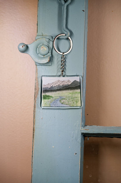 Colorado Keychain, Colorado Mountains Keychain, Colorado Artwork, State keychain, State Souvenirs, Home State Keychains Emilie Taylor Art