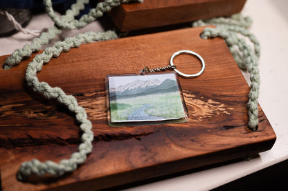 Colorado Keychain, Colorado Mountains Keychain, Colorado Artwork, State keychain, State Souvenirs, Home State Keychains Emilie Taylor Art