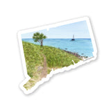 Connecticut Decal, Watercolor Connecticut Sticker, CT Car Decal, State Decal, State Sticker, Thermos Decal, Waterproof Connecticut Decal Emilie Taylor Art