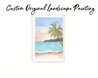 Custom Watercolor Landscape Original Painting, Custom Landscape, Custom Painting gift Emilie Taylor Art