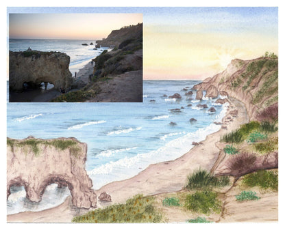 Custom Watercolor Landscape Original Painting, Custom Landscape, Custom Painting gift Emilie Taylor Art