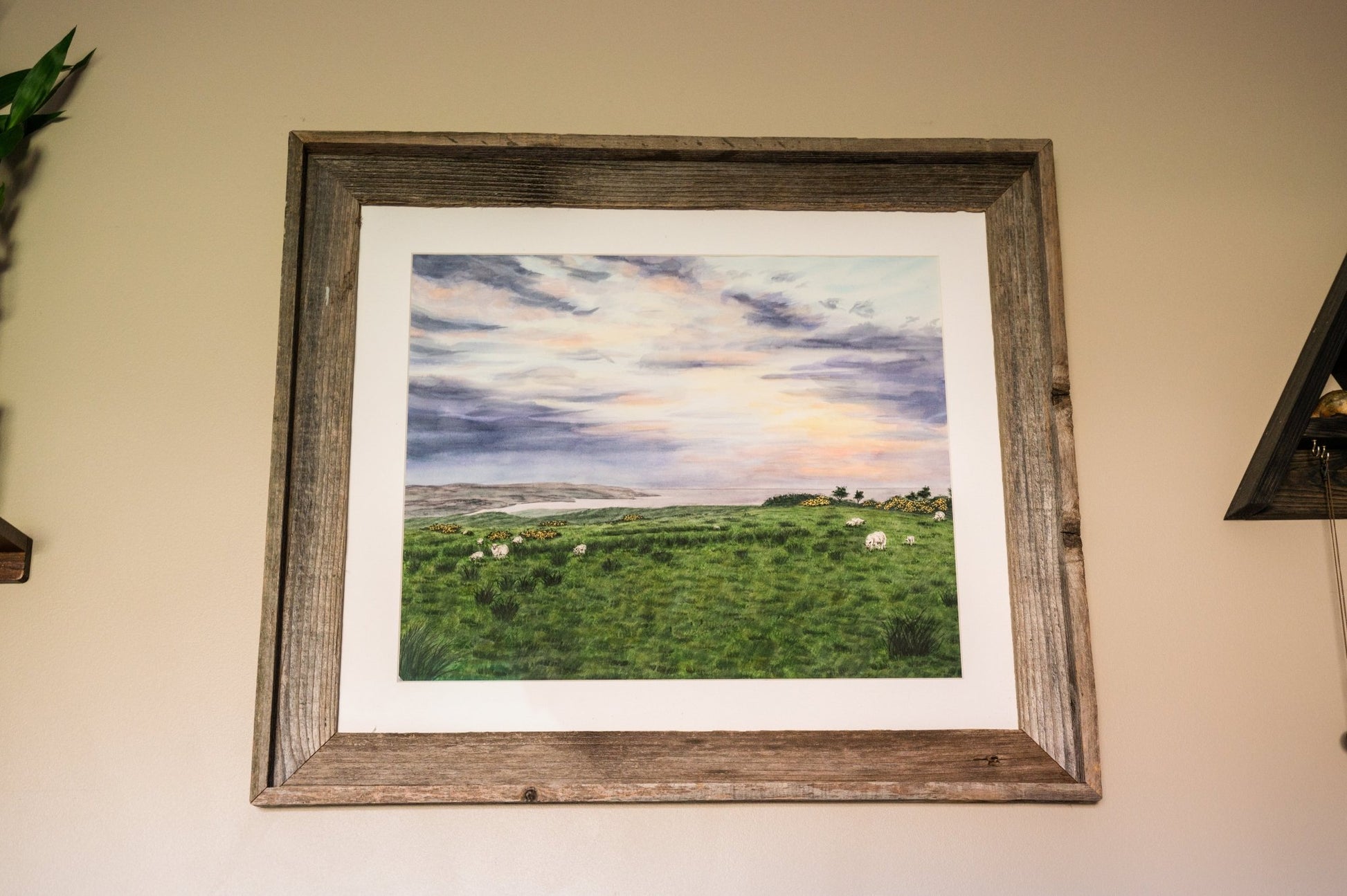Far Green Country Original Painting Framed to size 20x24 Emilie Taylor Art