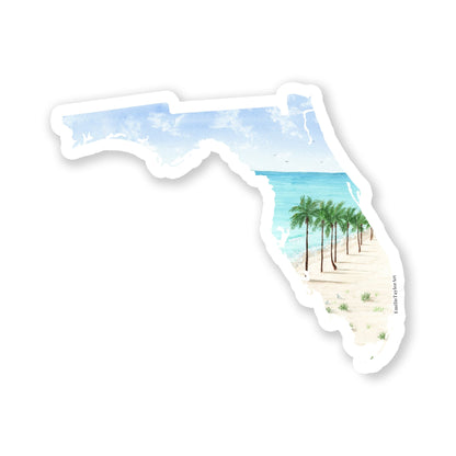Florida Decal, Watercolor Florida Sticker, Home State Decal, State Sticker,Waterproof FL Decal Emilie Taylor Art