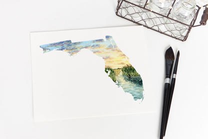 Florida Dry Tortugas National Park Print, Florida Watercolor Painting, Florida Souvenir Emilie Taylor Art