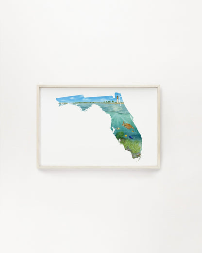 Florida Dry Tortugas National Park Print, Florida Watercolor Painting, Florida Souvenir Emilie Taylor Art