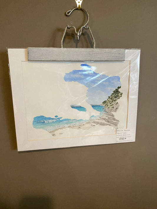 Haiti Original Painting Mated to size 11x14 Emilie Taylor Art