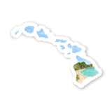 Hawaii Decal, Watercolor Hawaii Sticker Emilie Taylor Art