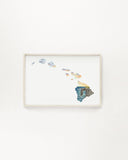 Hawaii Haleakalā National Park painting, Hawaii Watercolor Print, Hawaii Souvenir, Hawaii Map Art Emilie Taylor Art