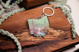 Ohio Hocking Hill Park Keychain, Ohio Keychain, Ohio Artwork, State keychain