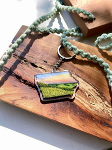 Iowa Loess Hills Keychain, Iowa Keychain, Sunsets of Iowa,  Iowa State keychain