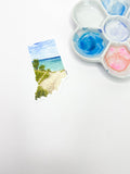 Indiana Dunes National Park Decal, Watercolor Indiana Sticker, Indiana Dunes Souvenir, IN Car Decal, State Decal Emilie Taylor Art