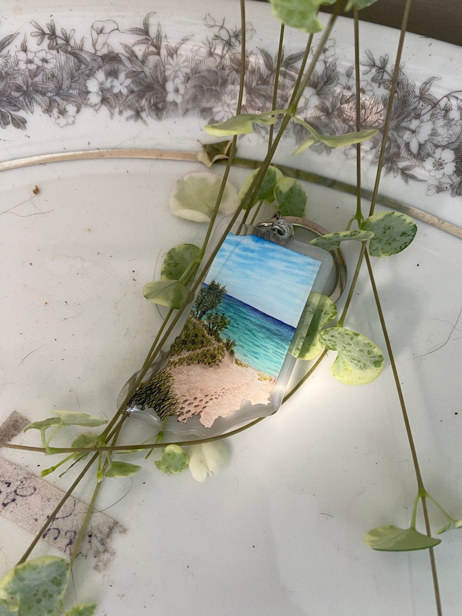 Indiana Sand Dunes National Park Keychain, Indiana Keychain, Sand Dunes Indian Souvenirs Emilie Taylor Art