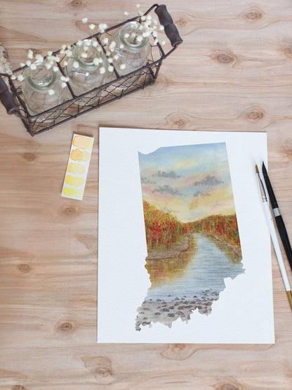Indiana Watercolor Print, Indiana Dunes National Park Emilie Taylor Art