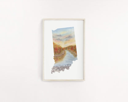 Indiana Watercolor Print, Indiana Dunes National Park Emilie Taylor Art