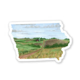 Iowa Decal, Watercolor Iowa Sticker, IA Car Decal, State Sticker, Waterproof IA Decal Emilie Taylor Art