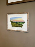 Iowa Loess Hills Original Painting Mated to size 11x14 Emilie Taylor Art