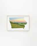 Iowa Loess Hills Watercolor Painting, Iowa State Art, Iowa Home State Print Emilie Taylor Art