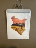 Kenya Original Painting Mated to size 11x14 Emilie Taylor Art