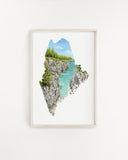 Maine Acadia National Park, Maine Watercolor Painting, Acadia National Park print